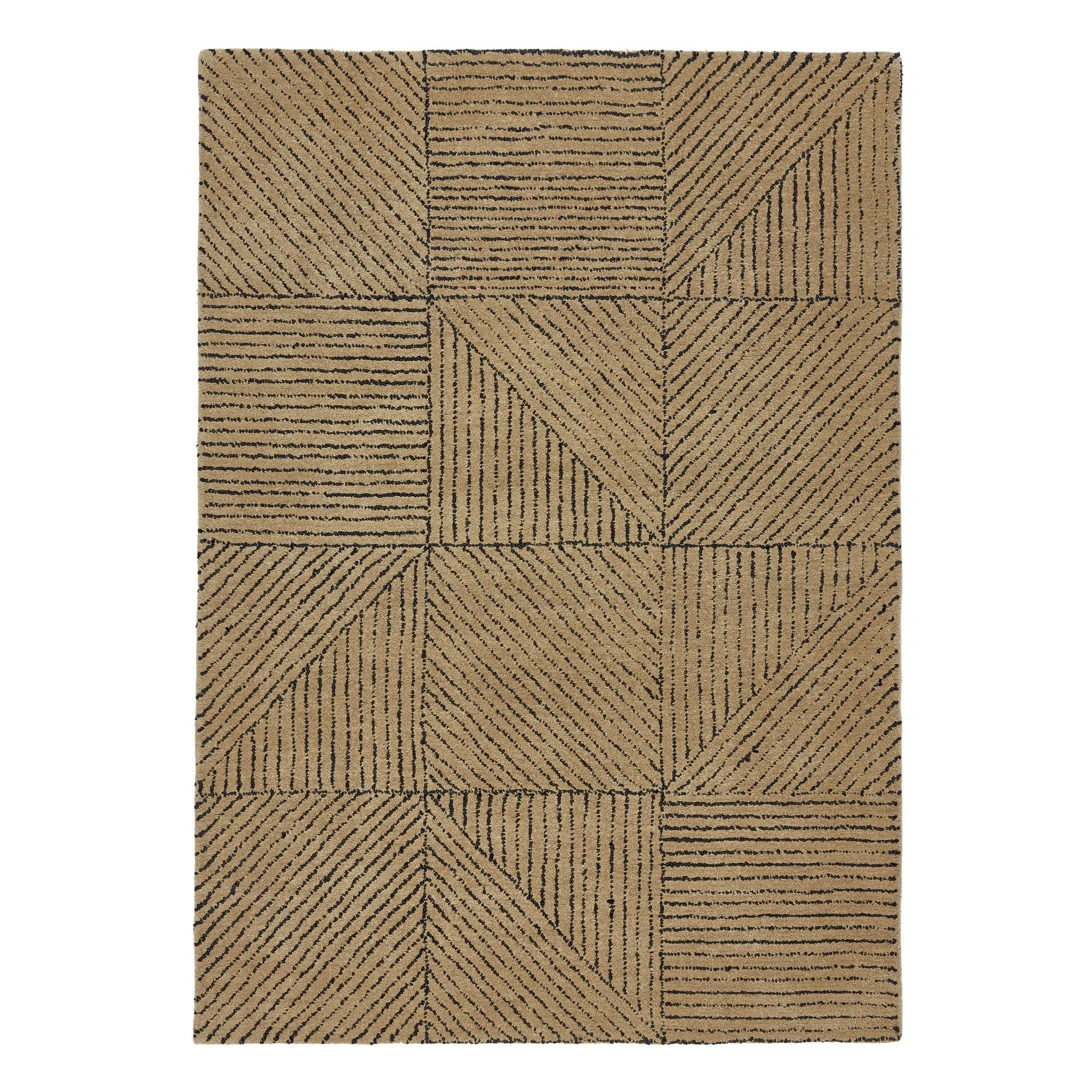 Geometric Rug - Sand, Wool image