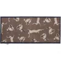 Hare 1 Washable Runner - Brown