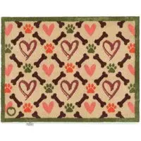 Hearts & Bones Washable Doormat - Beige