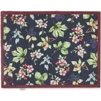 Hedgerow & Berries Washable Doormat - Navy
