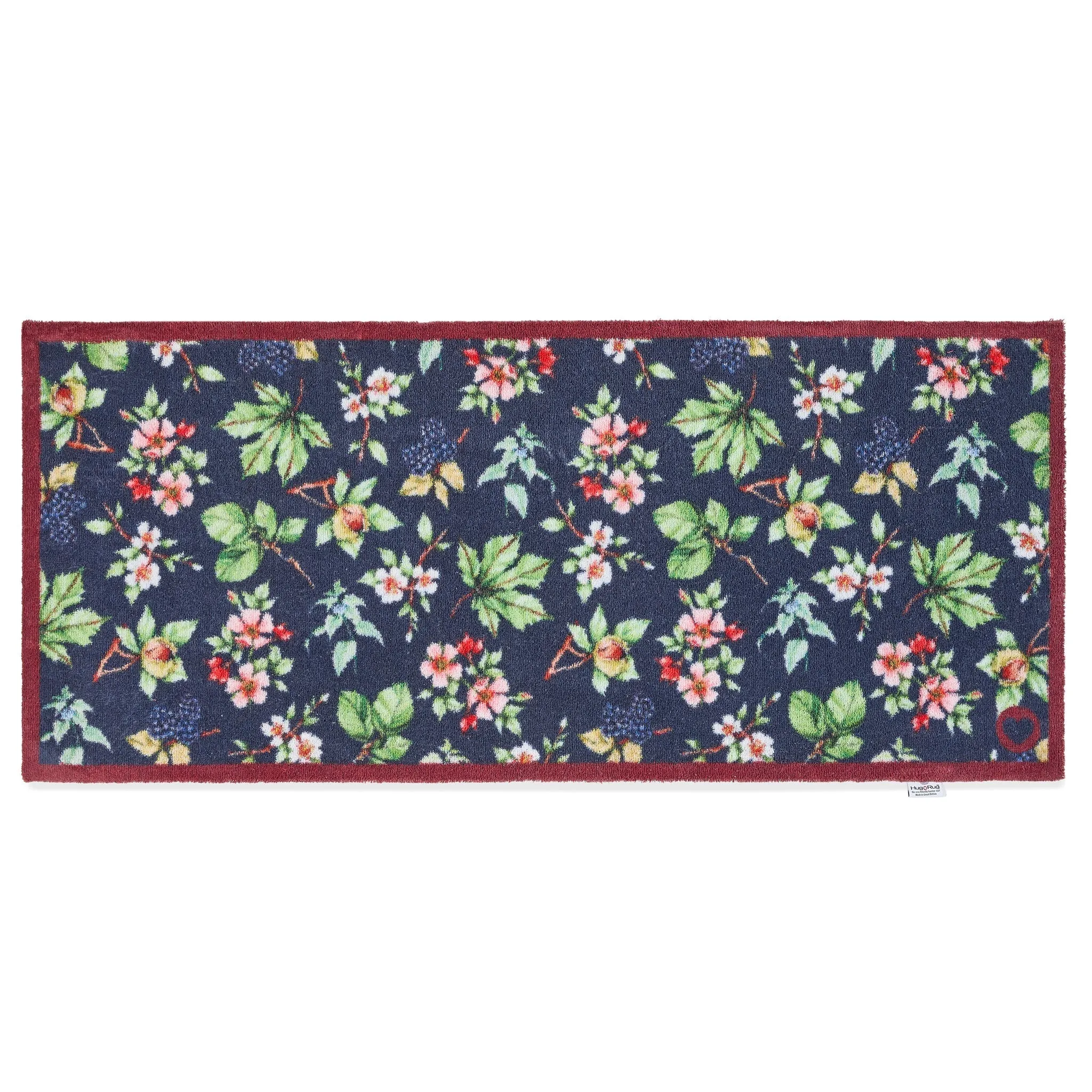 Hedgerow & Berries Washable Runner - Navy