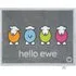 Hello Ewe Herdy Washable Doormat - Dark Grey