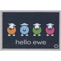 Hello Ewe Outdoor Doormat - Navy, ECONYL Nylon