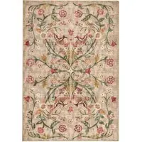 Heritage Garden Washable Rug - Beige, Recycled Polyester