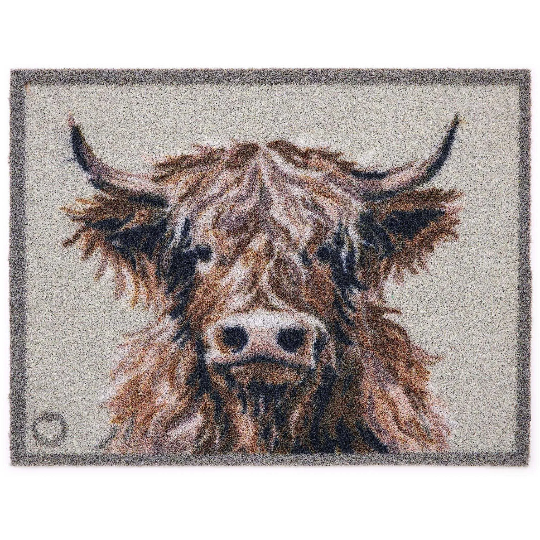 Hug Rug Heritage Highland Cow Outdoor Doormat - Brown alternate view