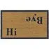 Hi Bye Coir Doormat - Navy, Natural Coconut Fibre