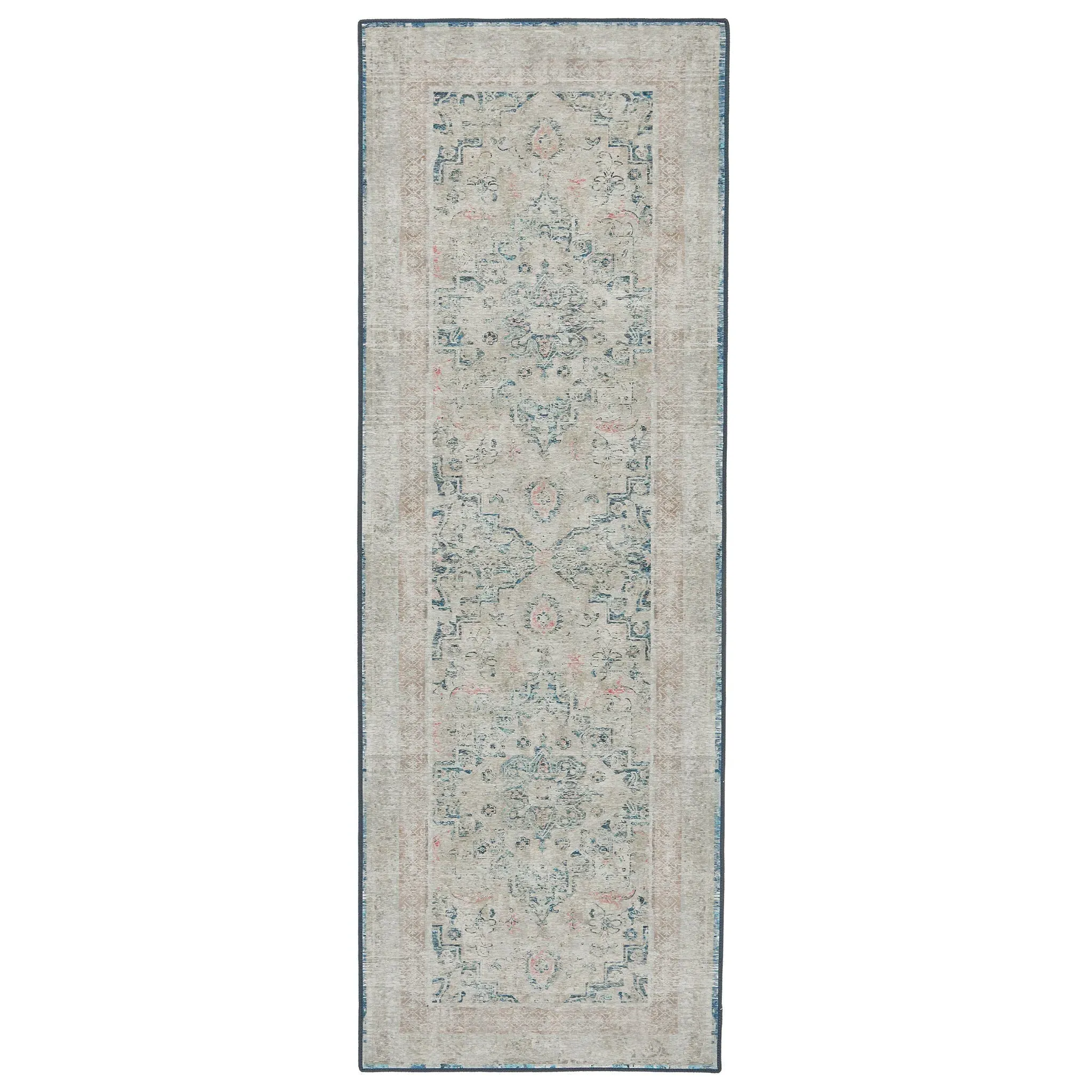Hug Rug Washable Rug Runner - Blue, Recycled Polyester image