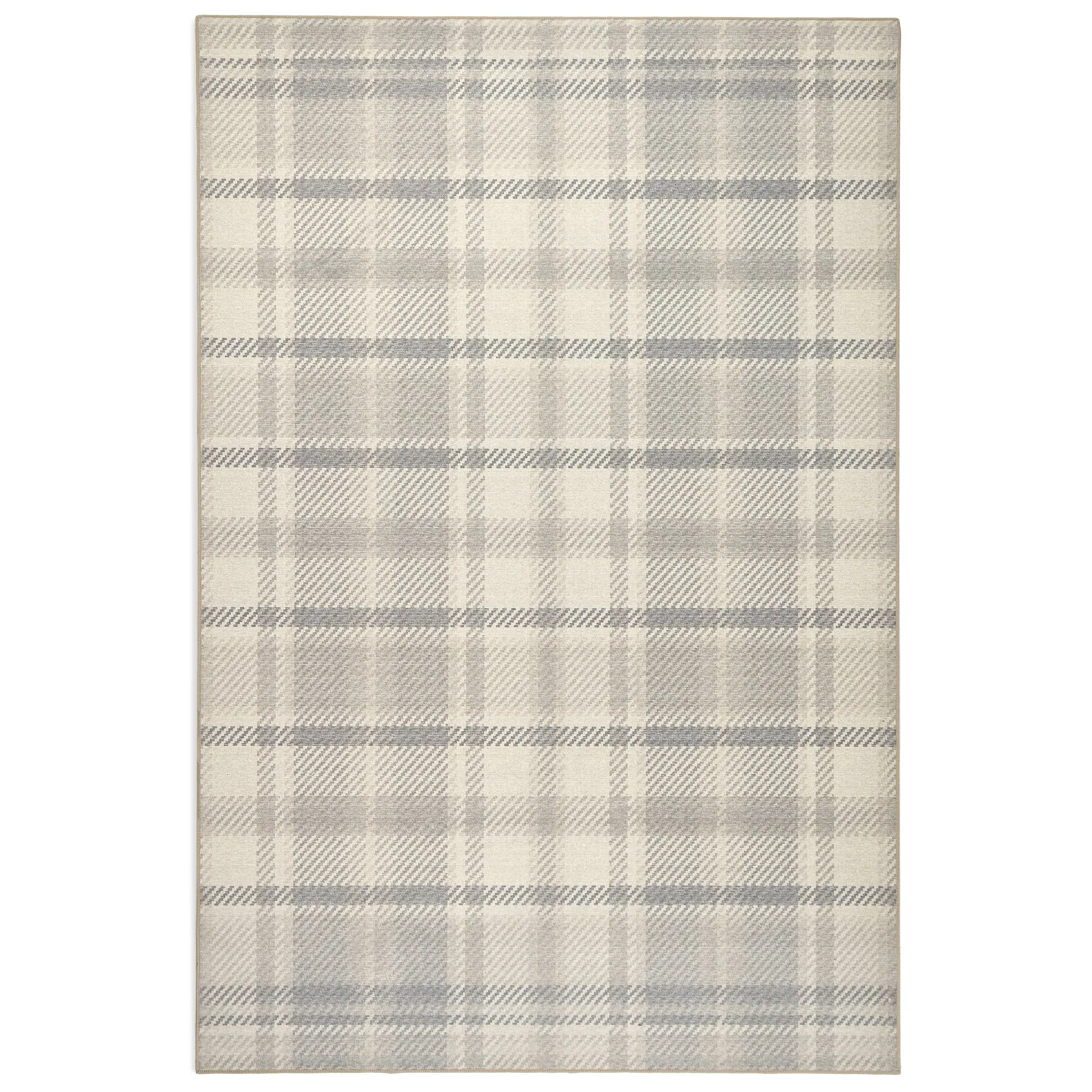 Isla Plaid Washable Rug - Neutral