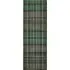 Isla Plaid Washable Rug Runner - Emerald, Recycled Polyester