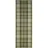 Isla Plaid Washable Rug Runner - Green, Recycled Polyester
