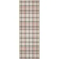 Isla Plaid Washable Rug Runner - Pink, Recycled Polyester