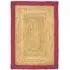 Jute Border Rug - Raspberry, Jute