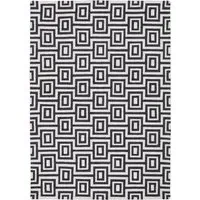 Labyrinth Rug - Black/White, Wool