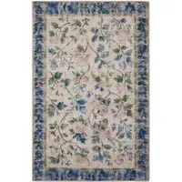 Lady Rose Eco-Washable Rug - Green, Recycled Polyester