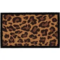 Leopard Border Coir Doormat - 45x75cm