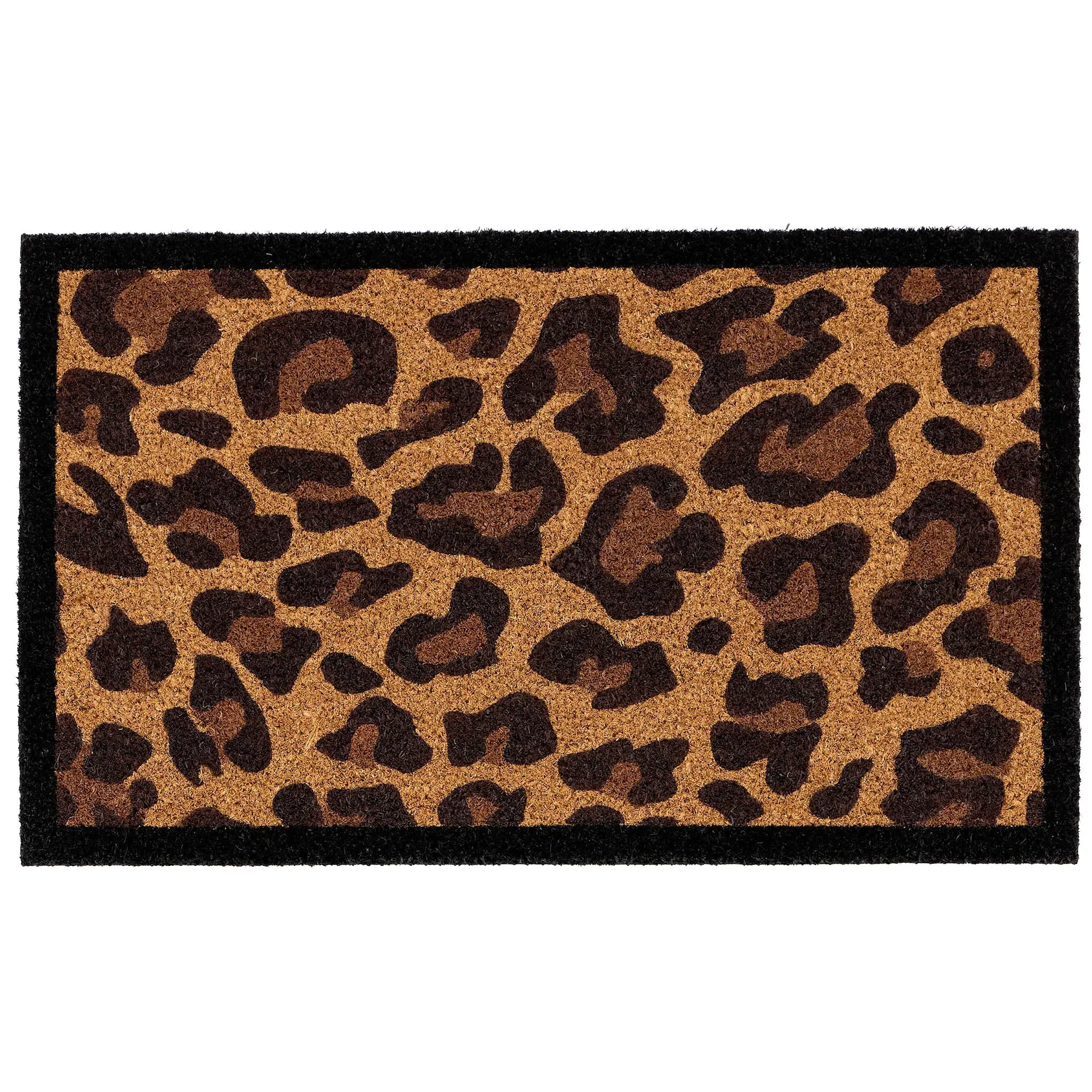Leopard Border Coir Doormat - 45x75cm image