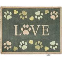 Love Paws Washable Doormat - Green