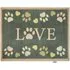 Love Paws Washable Doormat - Green
