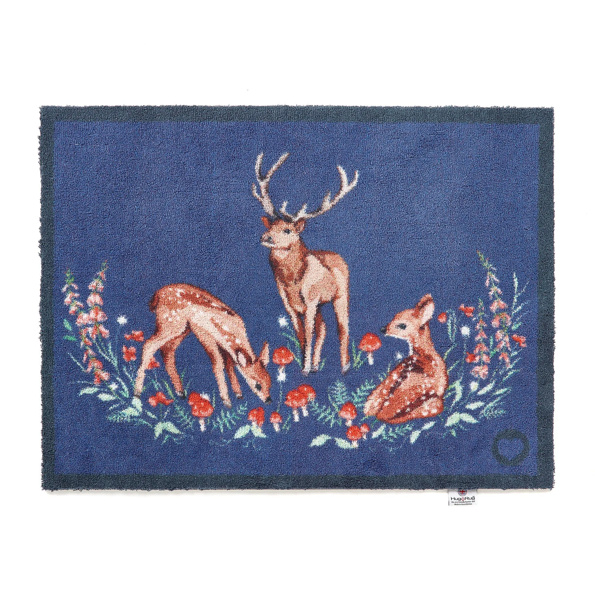 Meadow Deer Washable Doormat - Blue image