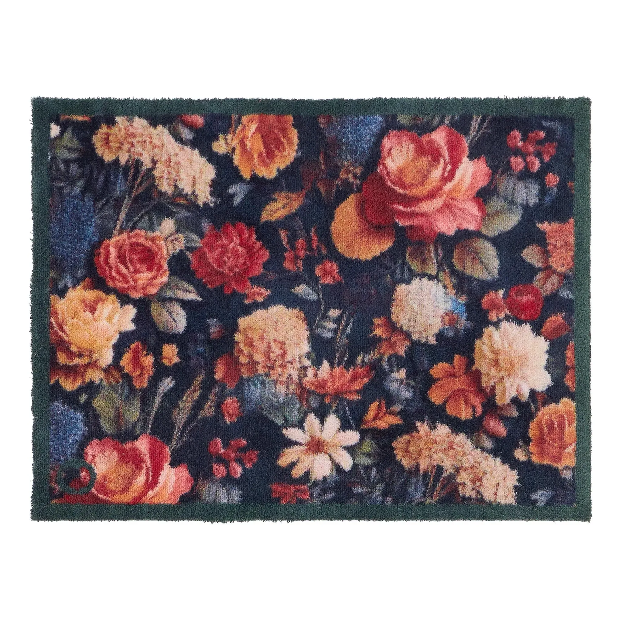 Midnight Blooms Washable Doormat - Multicolour image