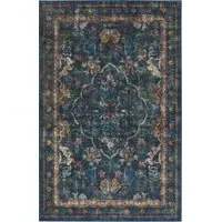 Midnight Paisley Eco-Washable Rug - Midnight