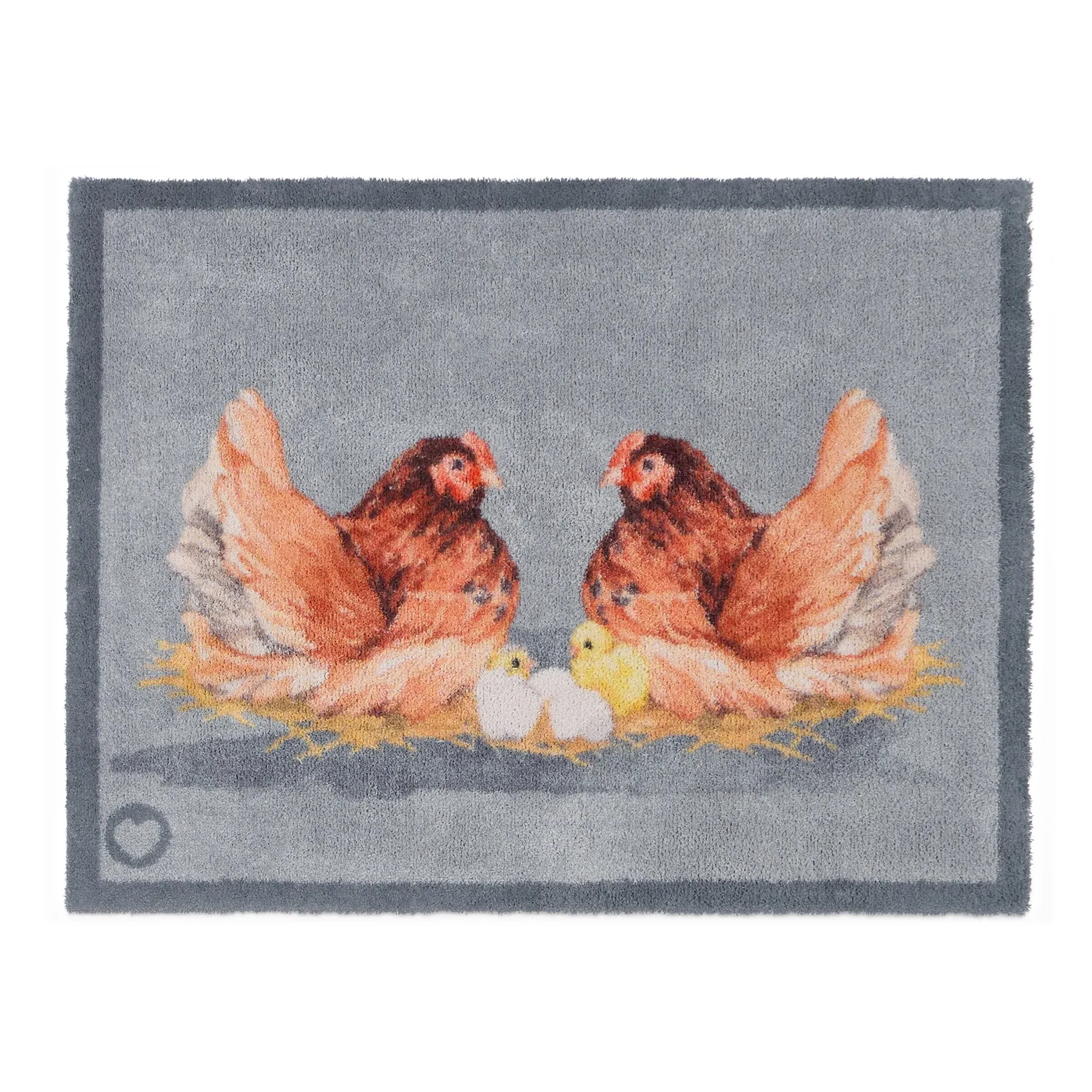 Mother Hens Washable Doormat - Grey image