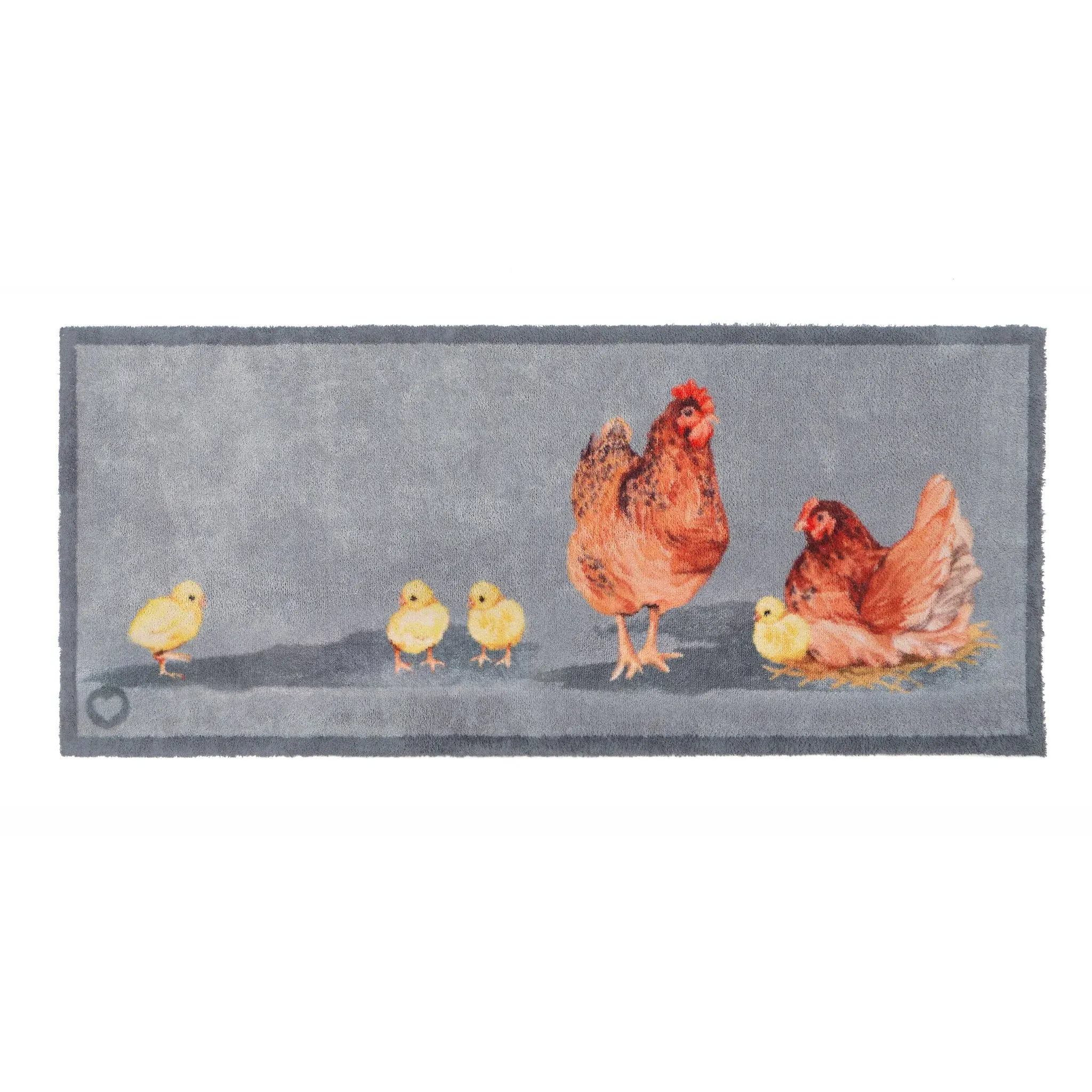 Mother Hens Washable Runner - Grey