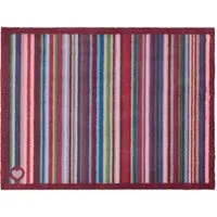 Multi Stripe Red Washable Doormat - Multi