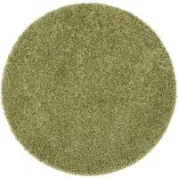 My Rug Round Area Rug - Olive Green, Polypropylene
