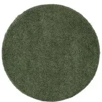 My Rug Round Forest Green Rug - Green, Polypropylene