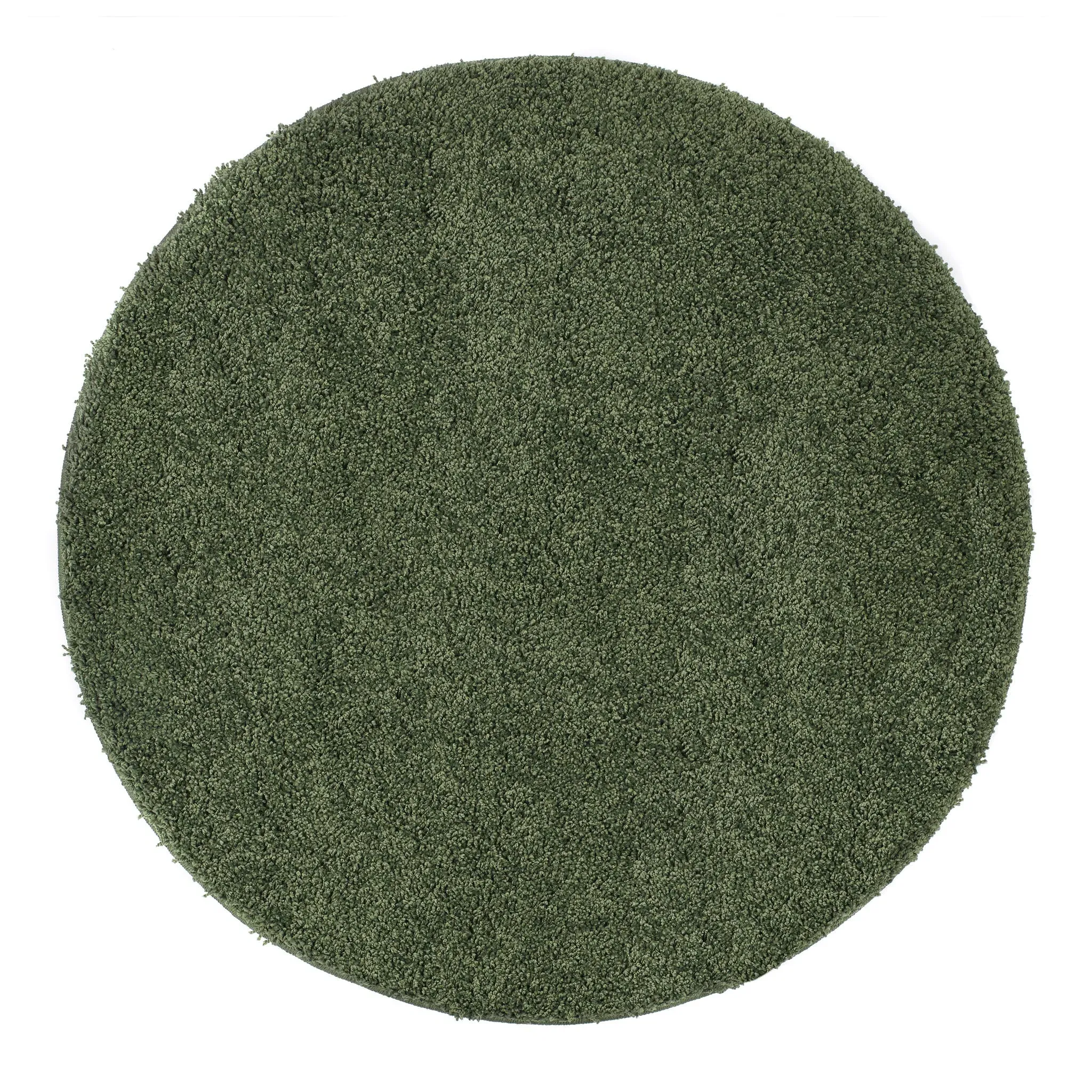 My Rug Round Forest Green Rug - Green, Polypropylene