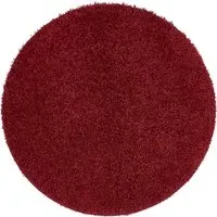 My Rug Round Washable Rug - Red, Polypropylene