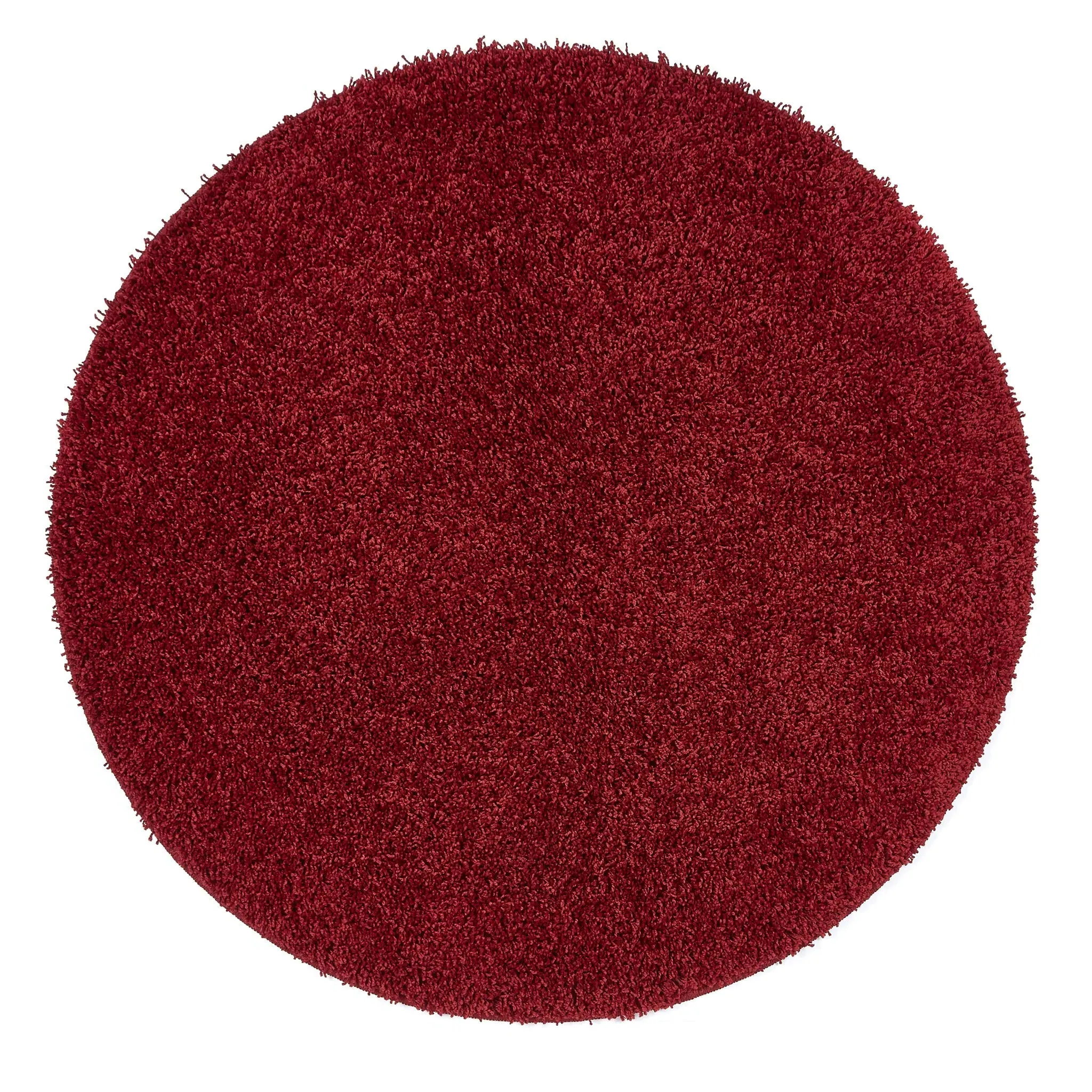 My Rug Round Washable Rug - Red, Polypropylene