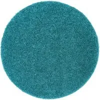 My Rug Round Washable Rug - Teal, Polypropylene