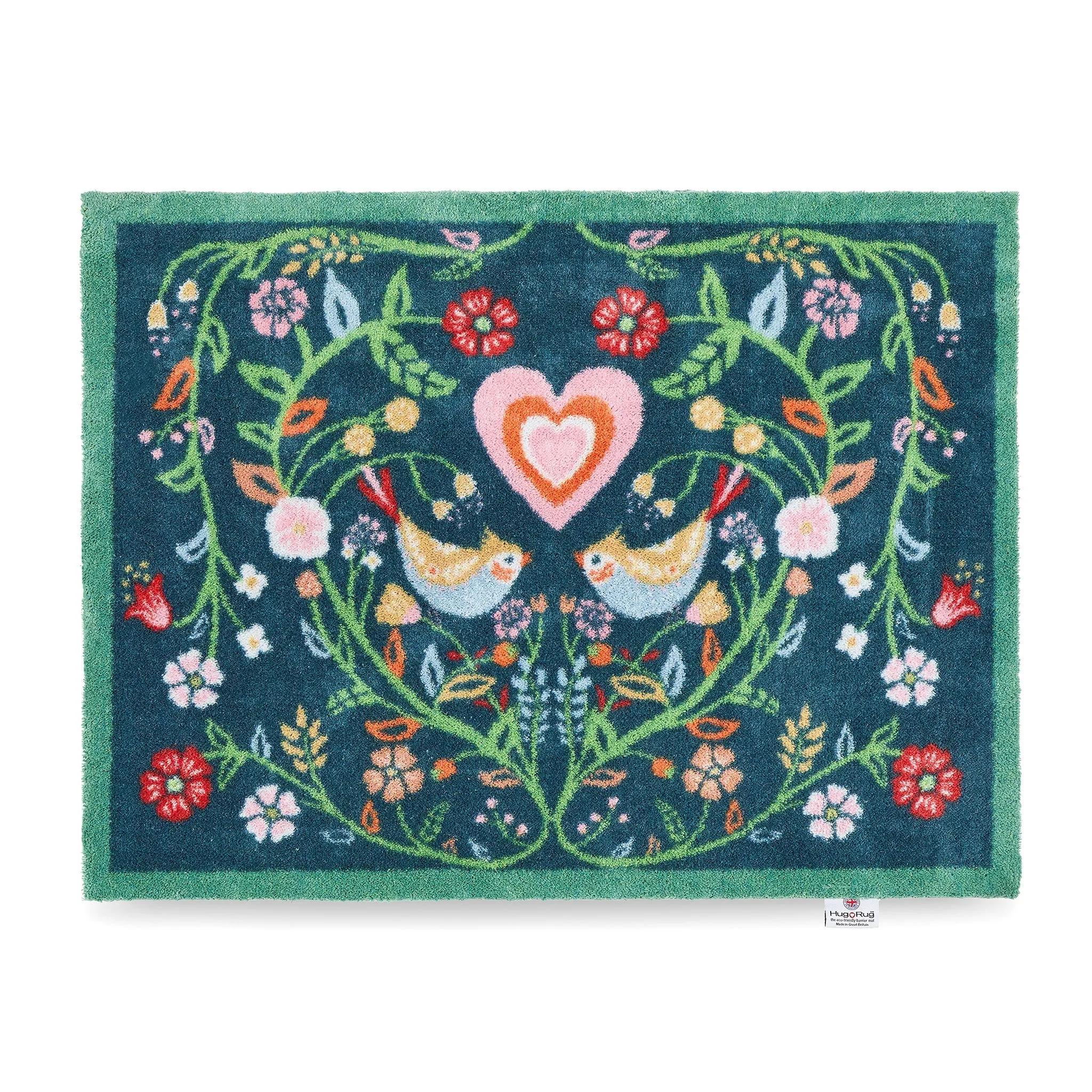 Nature 35 Love Birds Washable Doormat - Dark Blue image