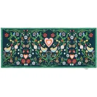 Nature 35 Love Birds Washable Runner - Dark Blue