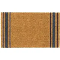Navy Border Stripe Coir Doormat - Navy