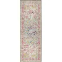 Neo Classical Eco-Washable Rug Runner - Beige, Recycled Polyester