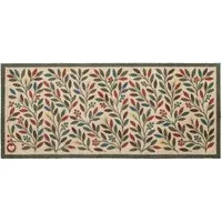 Olive Branch Washable Runner - Brown