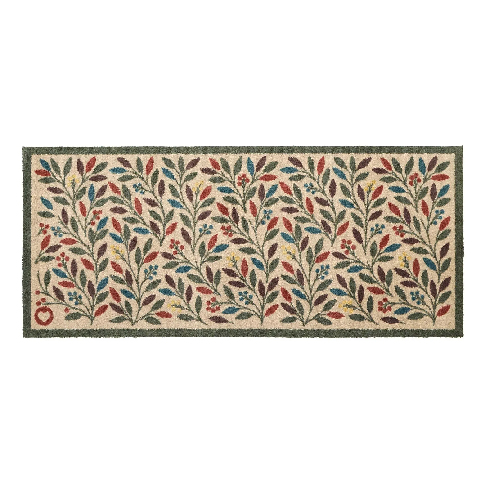 Olive Branch Washable Runner - Brown