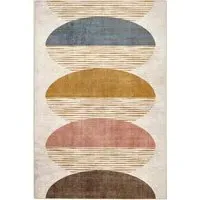 Oval Eclipse Eco-Washable Rug - Multi, Recycled Polyester