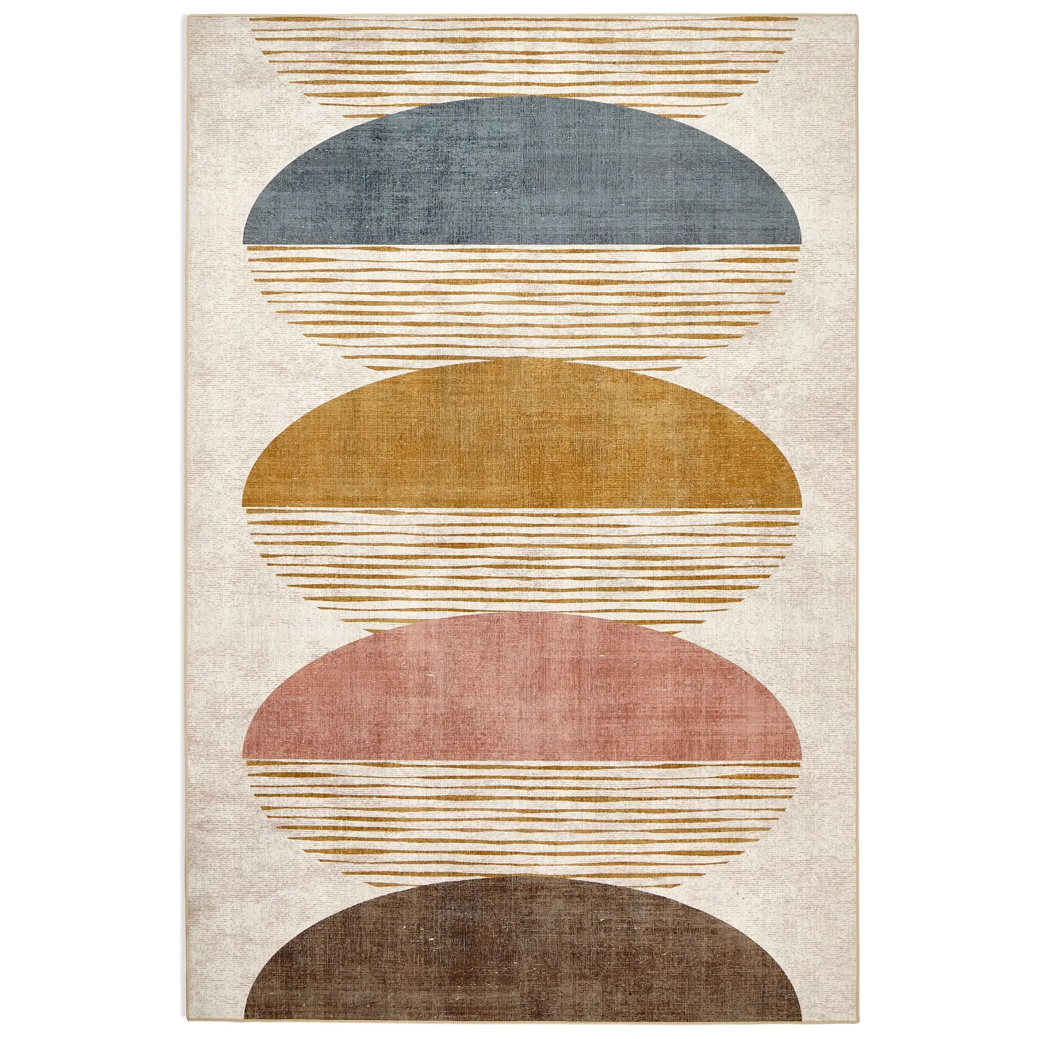 Oval Eclipse Eco-Washable Rug - Multi, Recycled Polyester