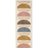 Oval Eclipse Eco-Washable Rug Runner - Multi, Recycled Polyester