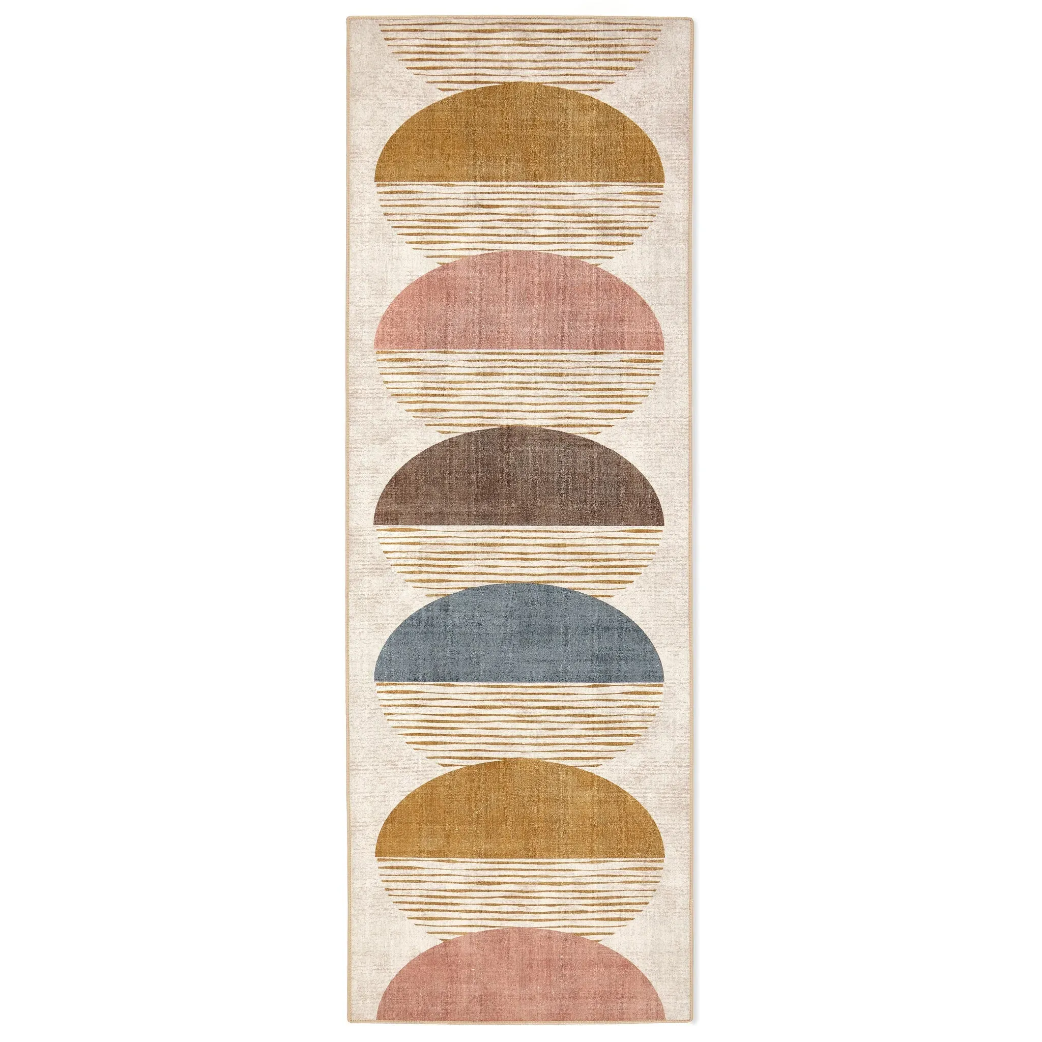 Oval Eclipse Eco-Washable Rug Runner - Multi, Recycled Polyester image
