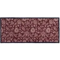 Paisley Floral Washable Runner - Burgundy