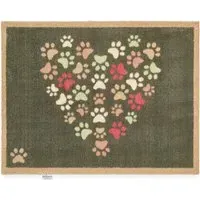 Paws For Love Washable Doormat - Green