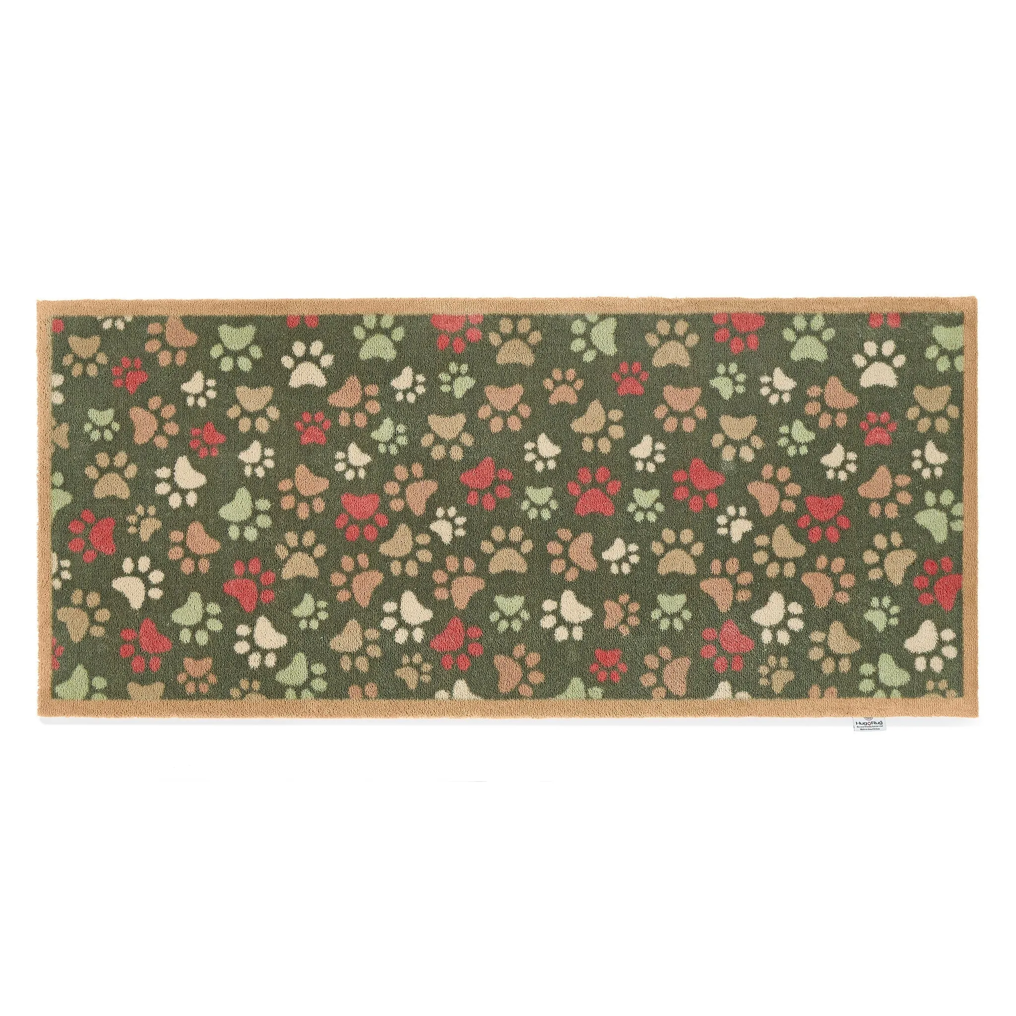 Paws For Love Washable Runner - Green