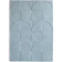 Penny Rug - Steel Blue, Wool