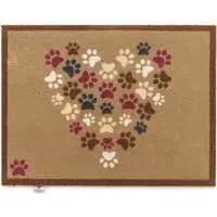 Pet 45 Paws Heart Doormat - Beige