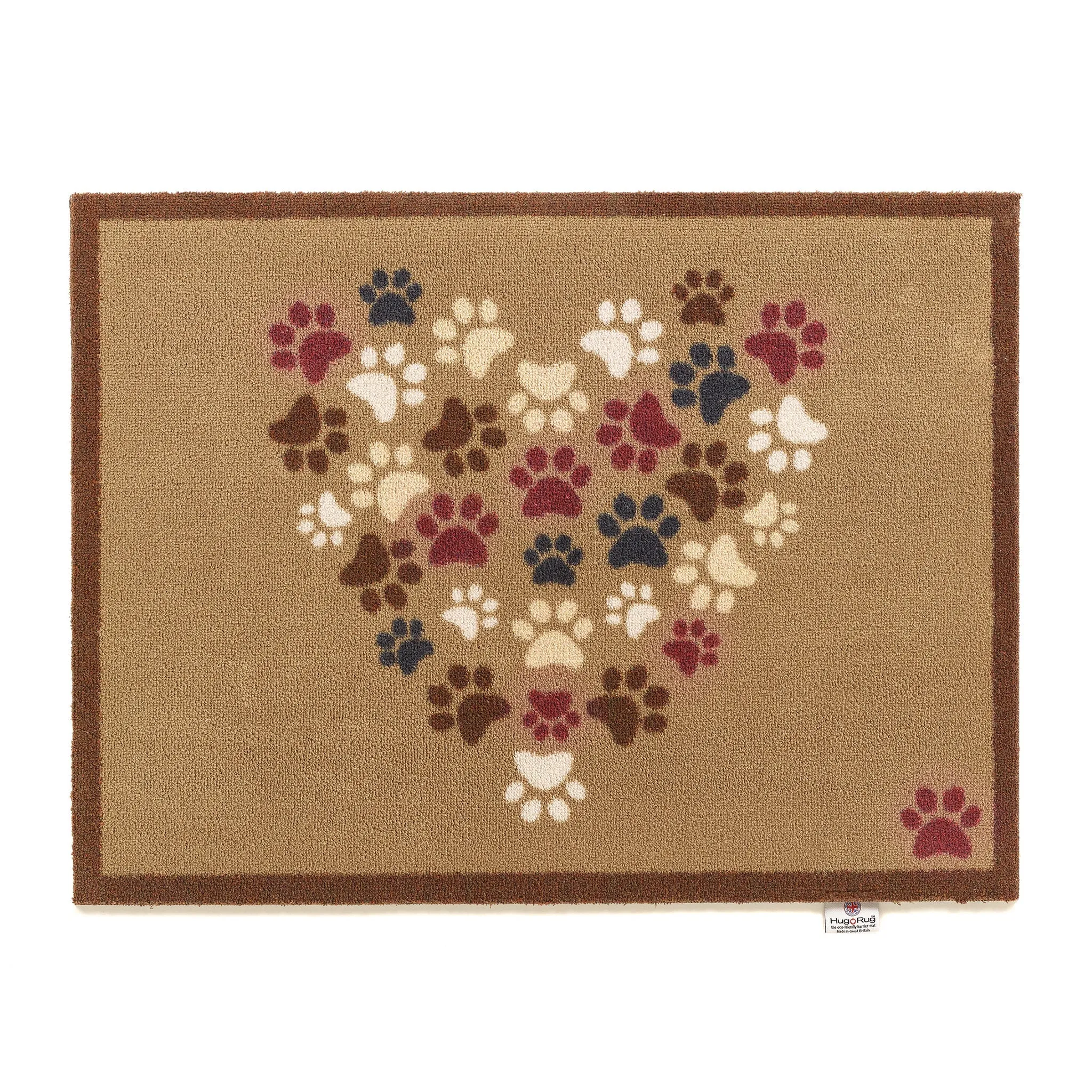 Pet 45 Paws Heart Doormat - Beige image